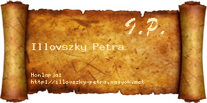 Illovszky Petra névjegykártya