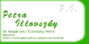 petra illovszky business card